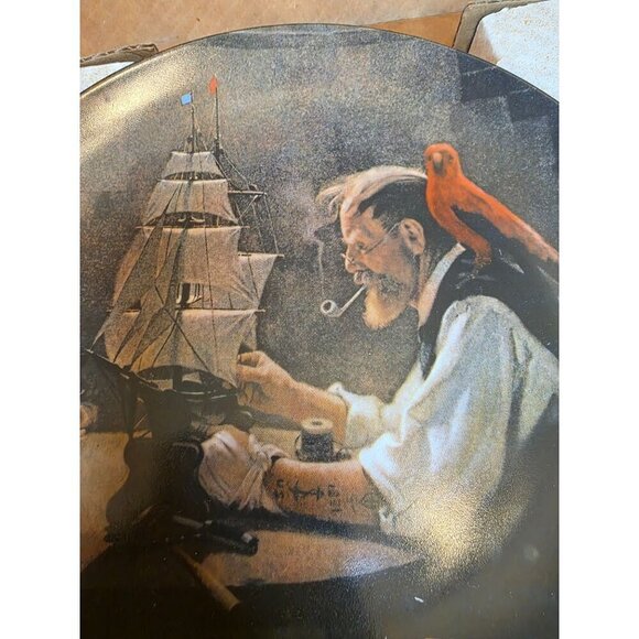 Norman Rockwell "The Ship Builder" Limited Edition Collector Plate - Picture 4 of 16